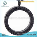 Chunky wholesale black lockets jewelry, round crystal magnetic pendants designers hot sale